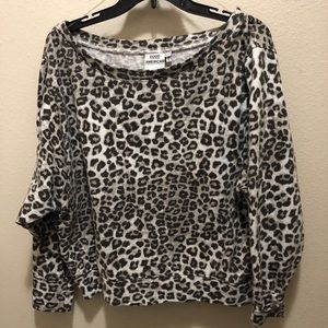 Good American leopard black white off the shoulder